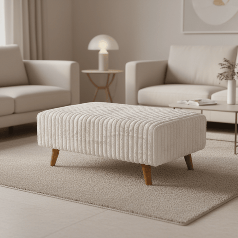 Luton Versailles storage footstool with fabric finish.