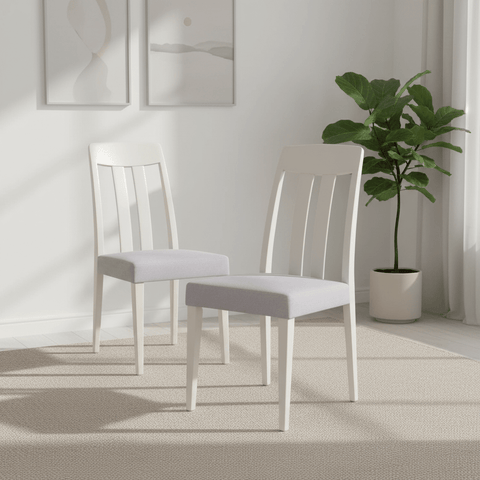 Skye Slat Back Set of 4 Taupe Dining Chairs
