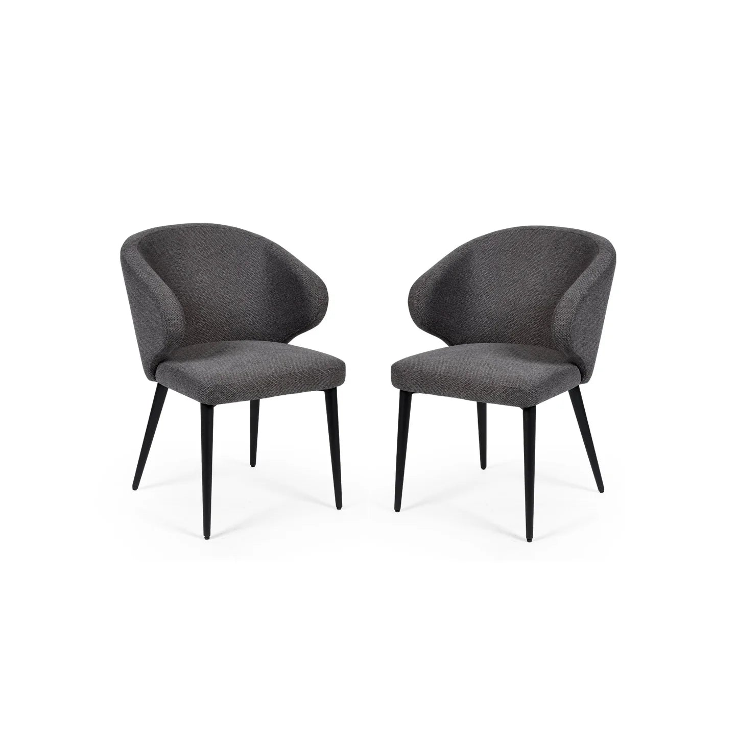 Minerva Grey Fabric Dining Chairs – Set of 4 - Pendle Village Furniture