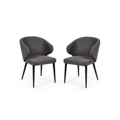 Minerva Grey Fabric Dining Chairs – Set of 4 - Pendle Village Furniture