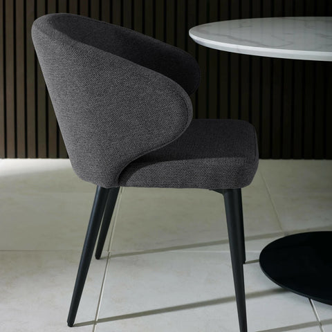 Minerva Grey Fabric Dining Chairs – Set of 4 - Pendle Village Furniture