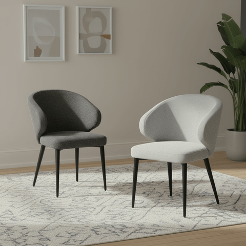 Minerva Grey Fabric Dining Chairs – Set of 4