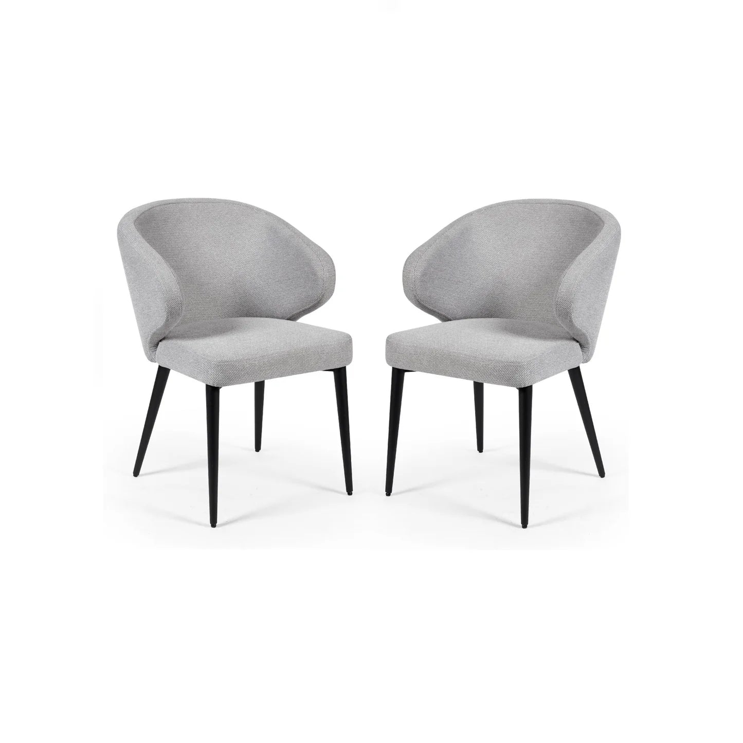 Minerva Grey Fabric Dining Chairs – Set of 4 - Pendle Village Furniture
