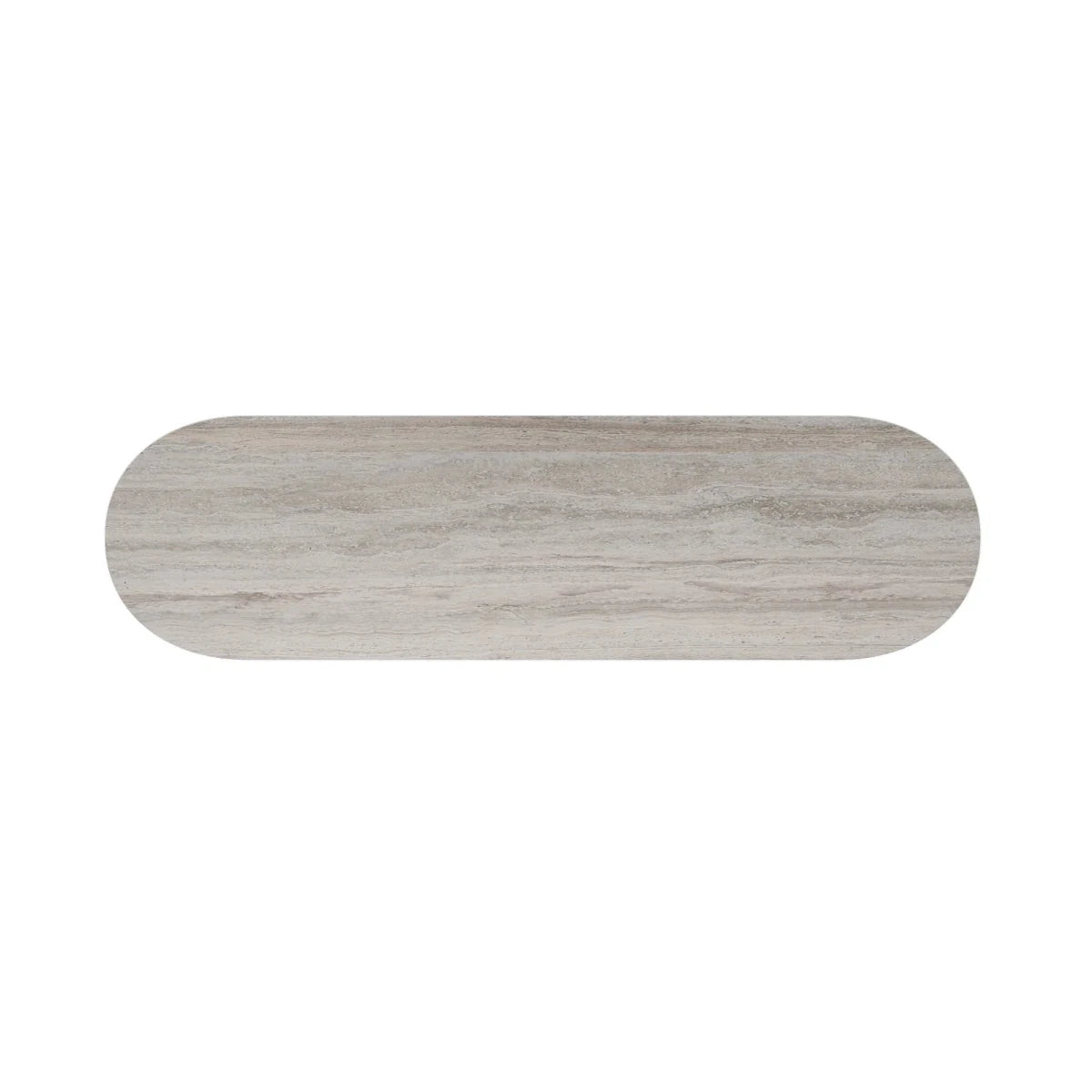 Oval-shaped Umbria sideboard ceramic top detail