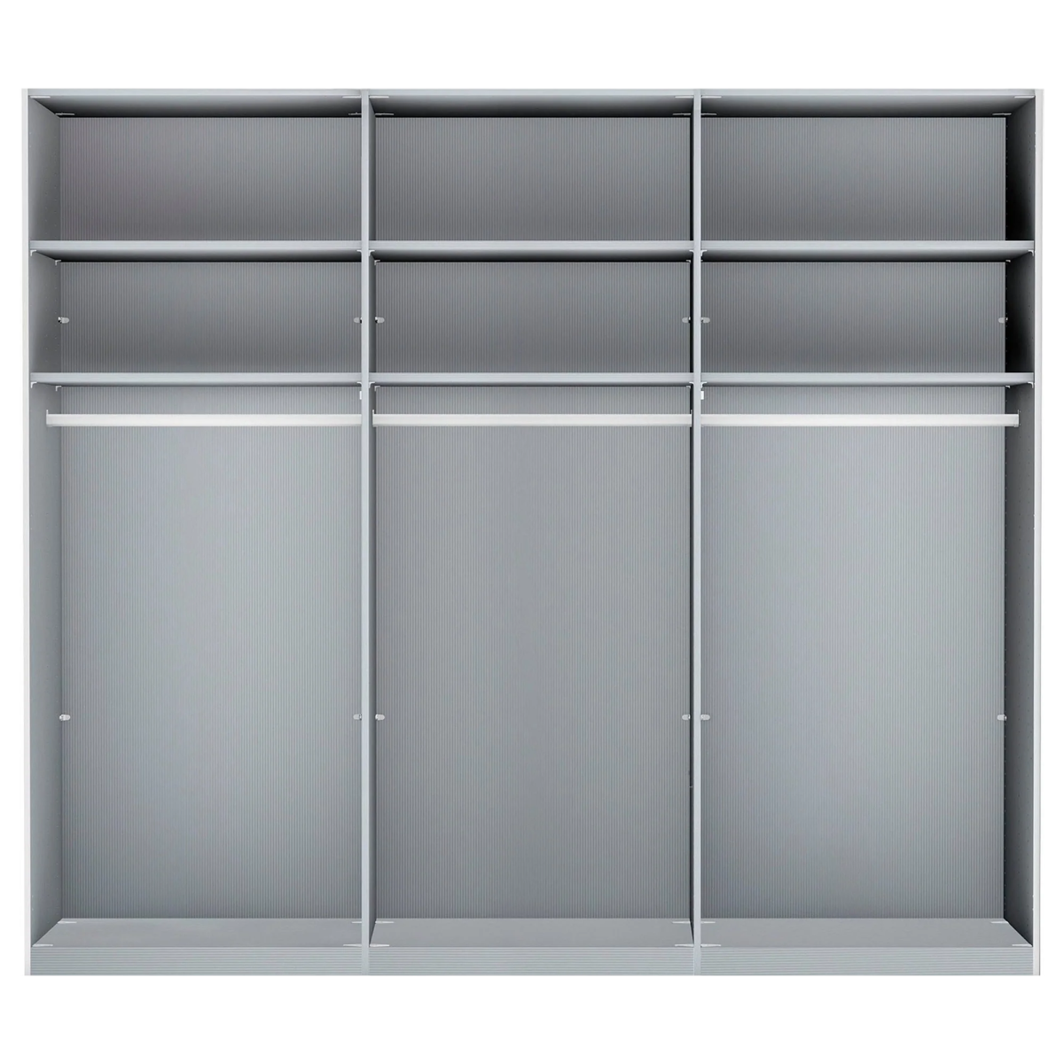 Monaco 3000 White Glass Large Sliding Door Wardrobe with Mirror - Pendle Village Furniture