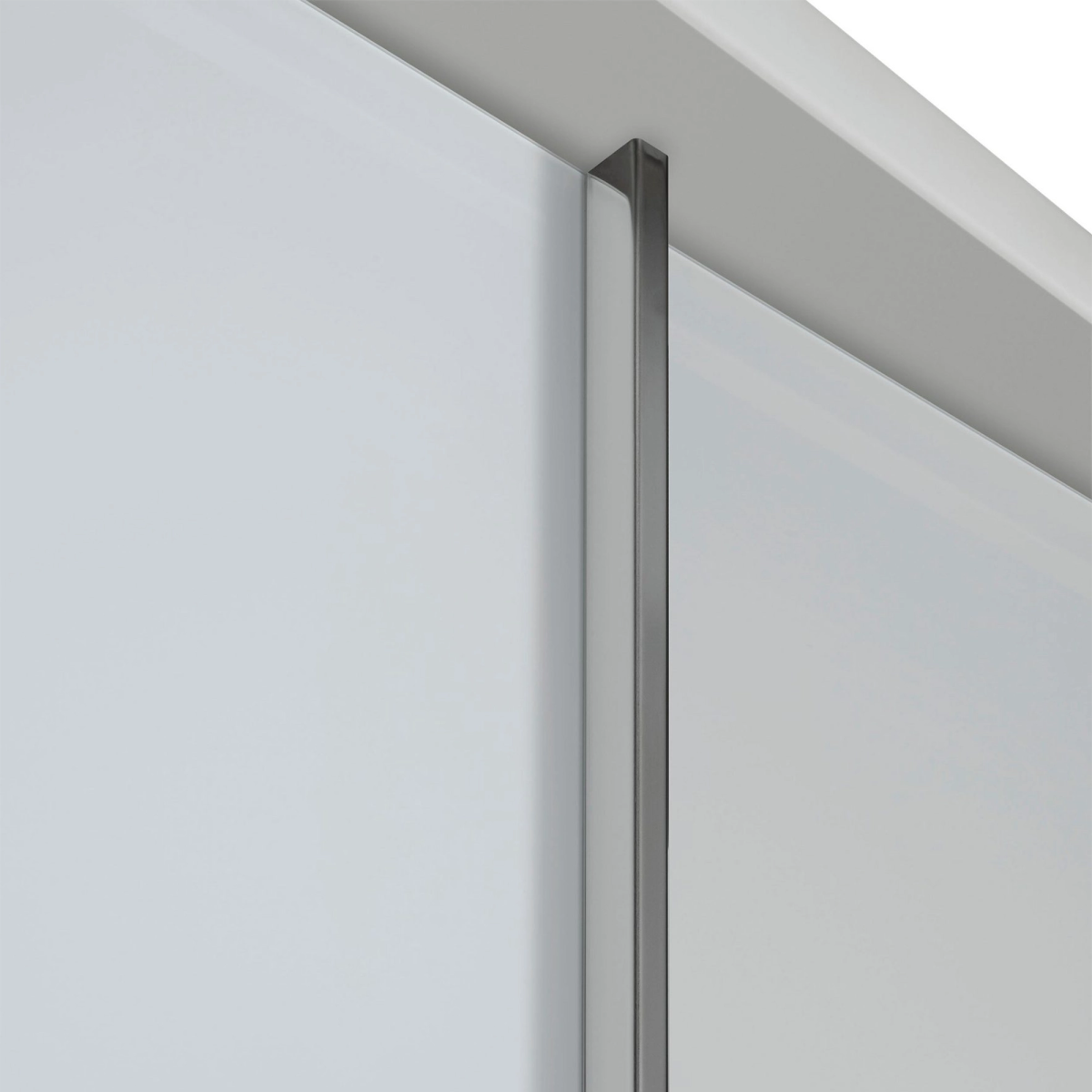 Monaco 3000 White Glass Large Sliding Door Wardrobe with Mirror - Pendle Village Furniture
