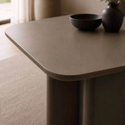 Table top of Close up Morocco 200cm Matt Chocolate Rectangular Dining Table