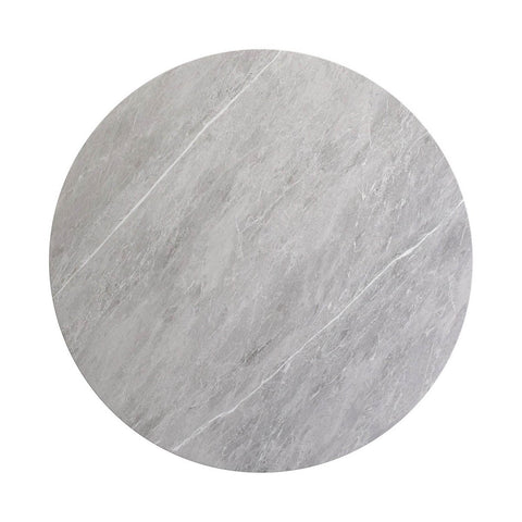 Murano Grey Round Ceramic Dining Table with Grey Legs - Table Top