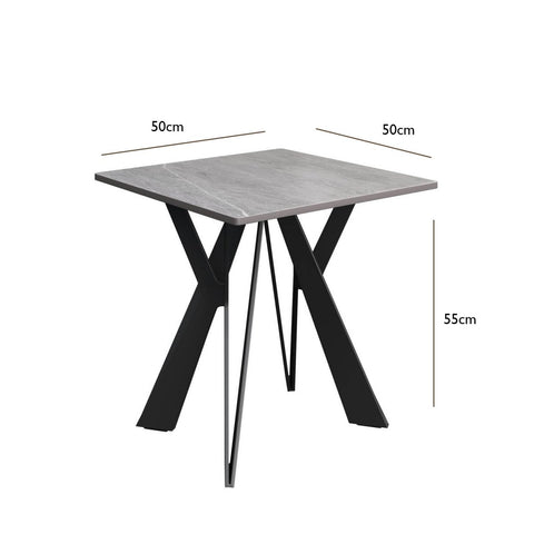 Murano Grey Ceramic Side Table - Pendle Village Furniture