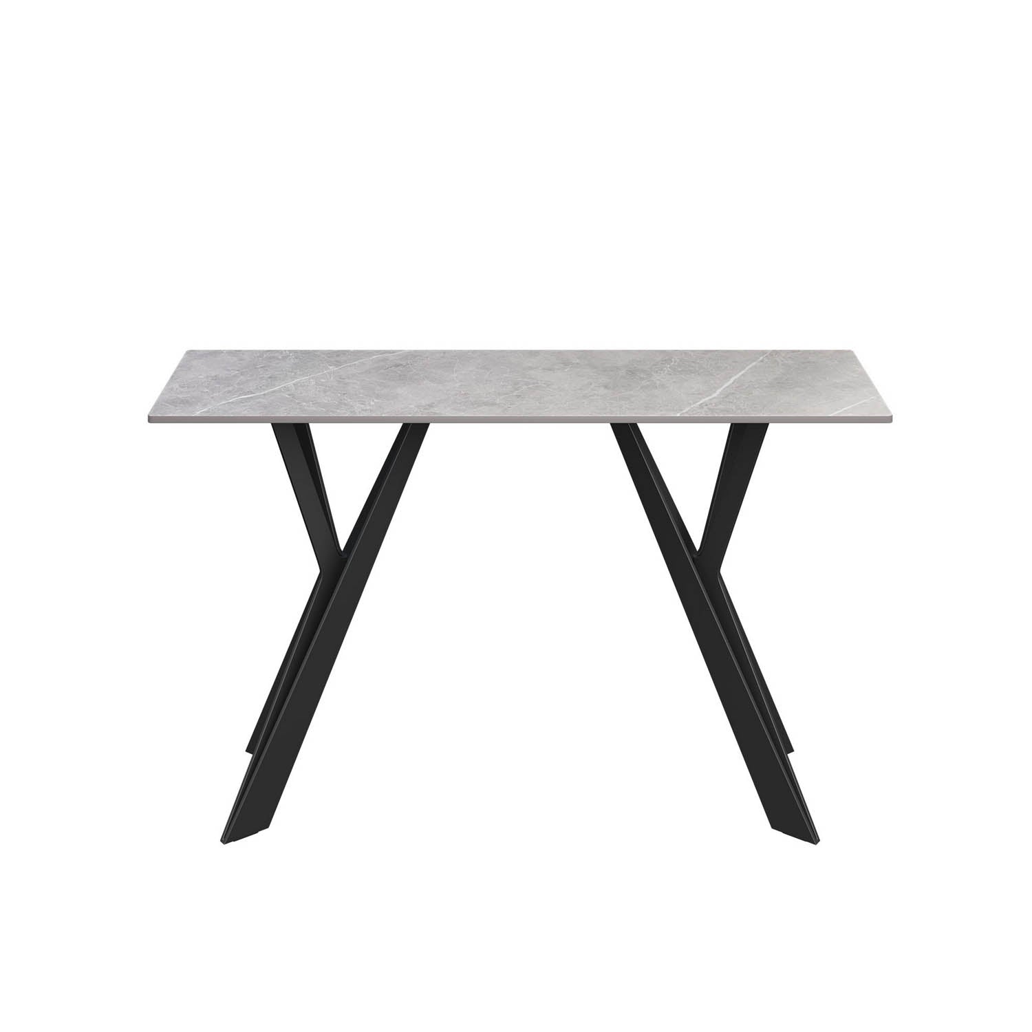 Murano Grey Ceramic Console Table - Front View  