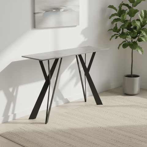 Murano Grey Ceramic Console Table