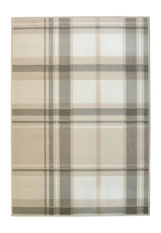 Neutral rug with elegant soft tone detailing.