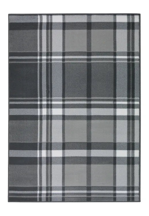 Neutral grey rug suitable for modern and classic interiors.