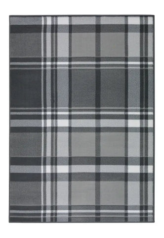 Neutral grey rug suitable for modern and classic interiors.