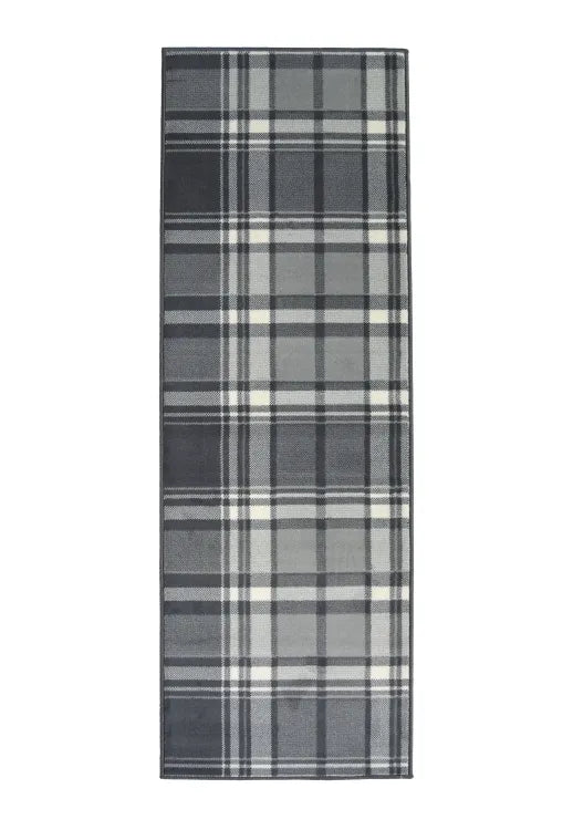 Neutral grey runner suitable for modern and classic interiors.