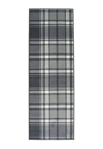 Neutral grey runner suitable for modern and classic interiors.