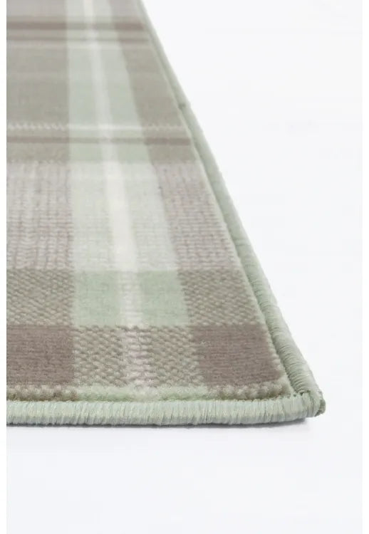 Contemporary rug with subtle sage colour palette.