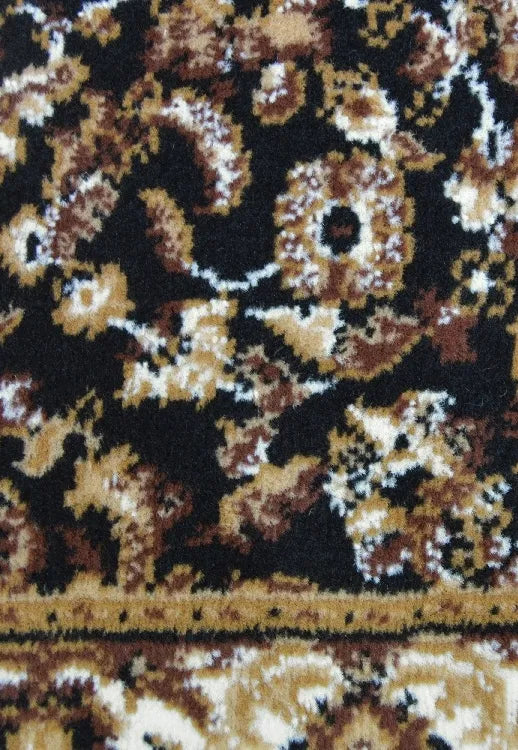 Polypropylene runner rug with soft pile and durable construction.