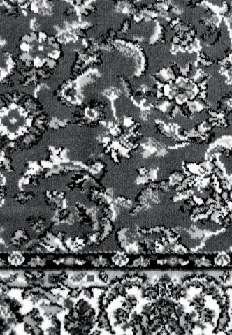 Polypropylene rug with soft pile and durable construction.