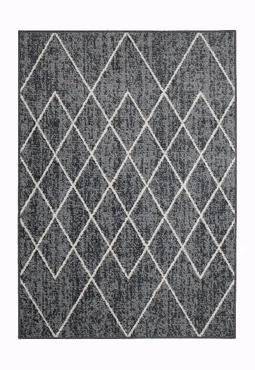 Neutral rug with elegant Berber inspired design.