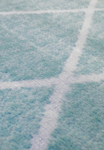 Polypropylene rug with soft pile and durable construction.