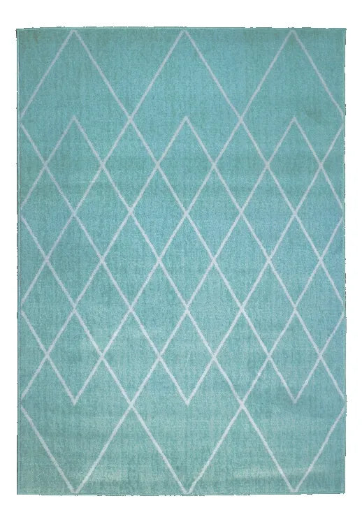 Machine woven rug designed for easy maintenance.