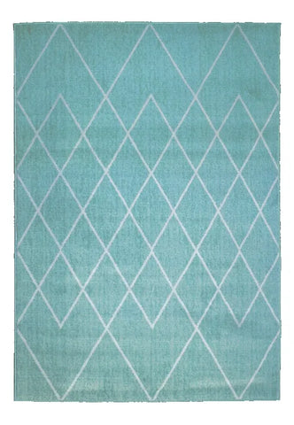 Machine woven rug designed for easy maintenance.