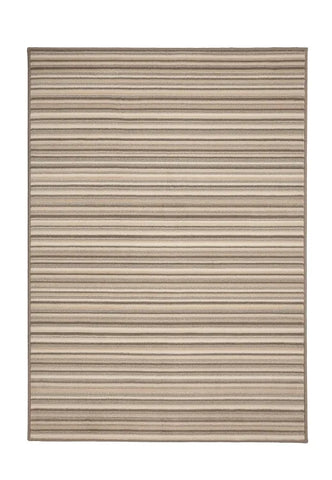 Contemporary rug with elegant striped detailing in natural tones.