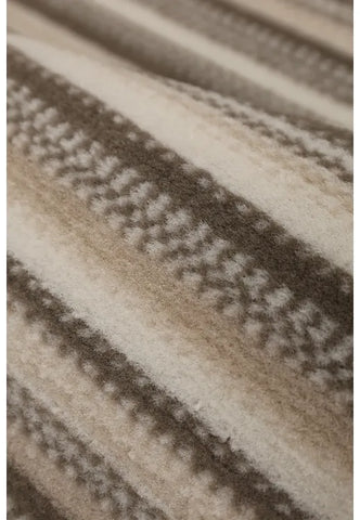 Polypropylene rug with soft pile and durable construction.
