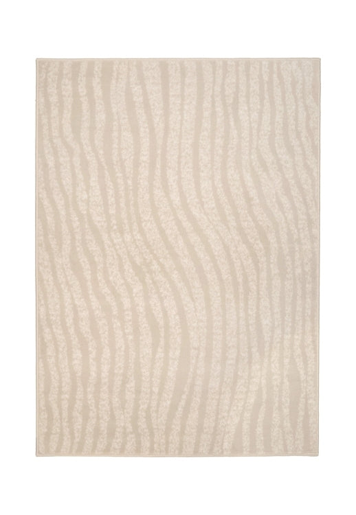 Modern rug with subtle wave inspired texture.