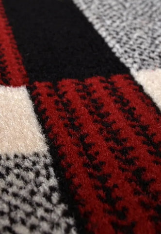 Statement red runner rug for hallways and narrow spaces.