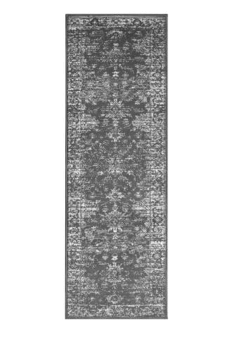 Hallway runner with soft pile and easy clean material.