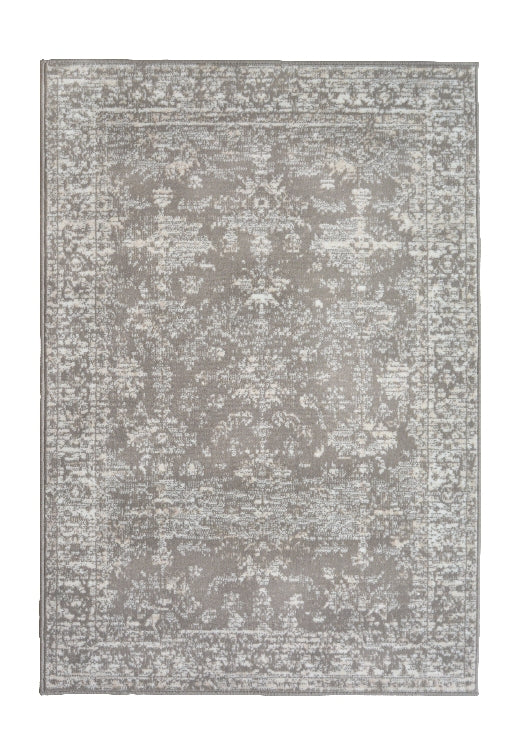 Neutral tone rug with classic traditional design.
