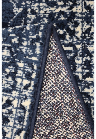 Vintage inspired rug in deep blue colour.