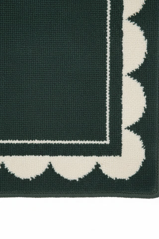 Modern green rug adding texture and freshness to interiors.