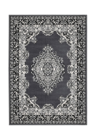 Neutral grey rug for modern and classic interiors.