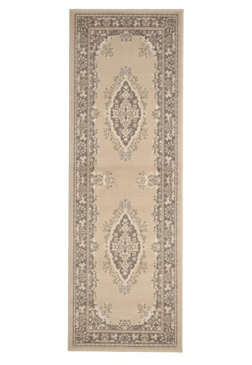 Hallway runner in warm neutral tones for stylish interiors.