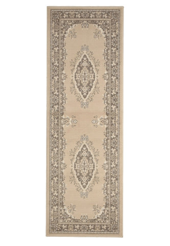 Hallway runner in warm neutral tones for stylish interiors.