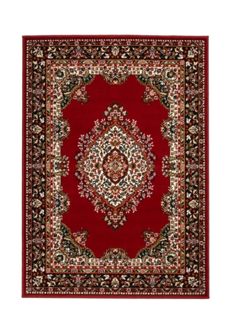 Elegant red rug for modern and classic interiors.