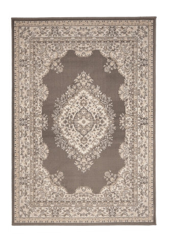 Neutral taupe rug for modern and classic interiors.