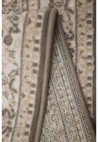 Soft durable taupe rug for everyday use.