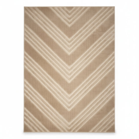 Polypropylene rug designed for indoor and outdoor use.
