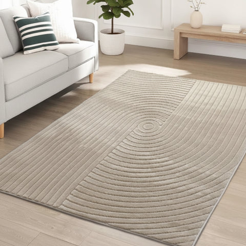 Stylish rug with detailed knot pattern and depth.