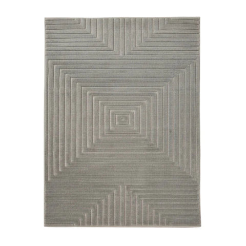 Textured rug with square pattern and 3D effect.