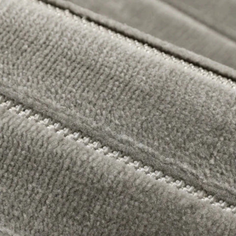 Machine woven rug with durable and easy care fabric.