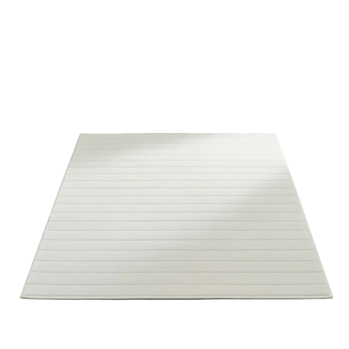 Neutral ivory rug with elegant linear stripe design.