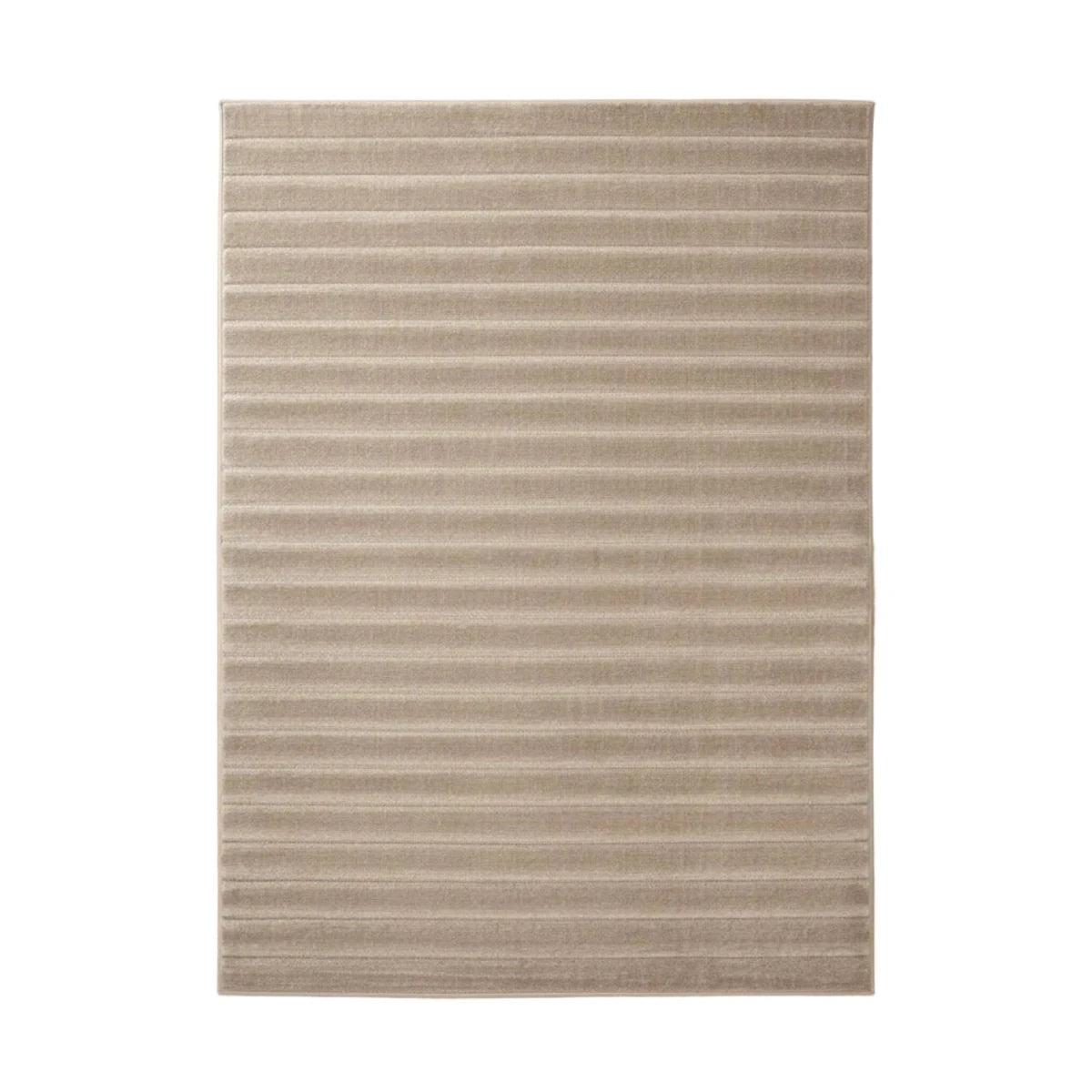 Textured rug with striped pattern and 3D effect.