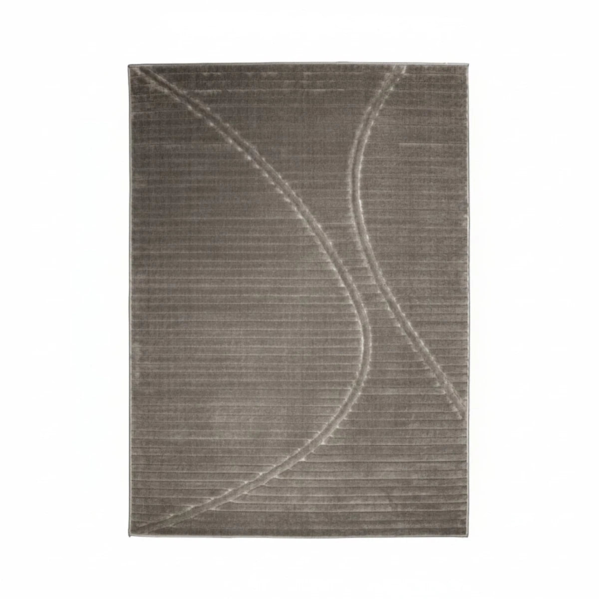 Stylish rug with wave inspired pattern adding movement.