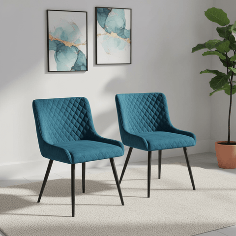 Malmo Fabric Blue Dining Chair – Blue Set of 4,6 or 8