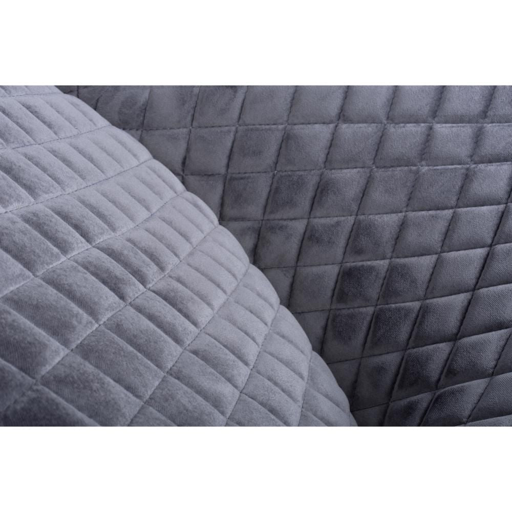 Malmo Fabric Grey Dining Chair - Fabric Texture Closeup view